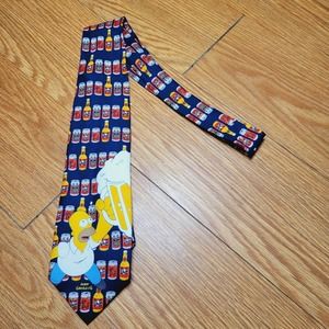 The Simpsons Homer Neck Tie Cheers To Duff Beer Matt Groening Fox Studios 2004